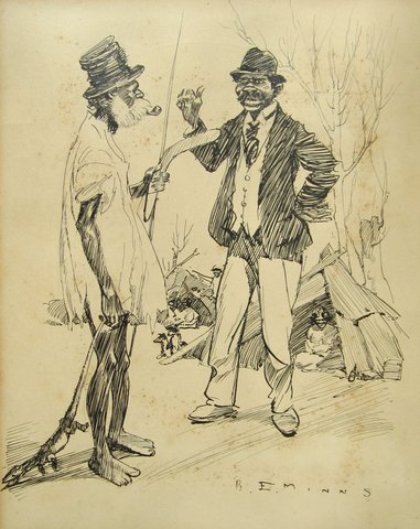 B. E. Minns, An Informal Affair, 1913, Ink on paper