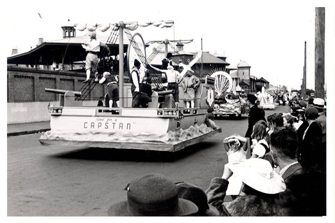 Capstan float- “Australia's March to Nationhood” Australian 150th Anniversary Celebration, 1938