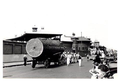 Forestry Industry float- “Australia's March to Nationhood” Australian 150th Anniversary Celebration, 1938