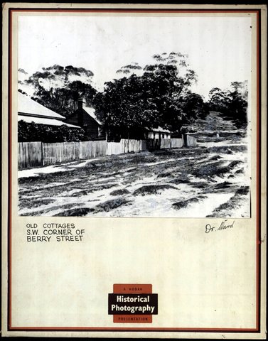 38. Old Cottages - S.W. Corner of Berry Street, 1880