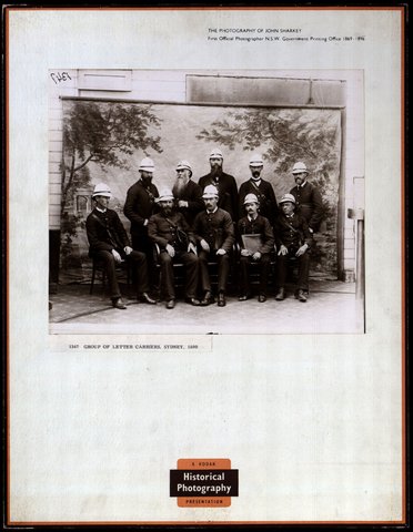 1347. Group of Letter Carriers, Sydney. (Dated 1890). John Sharkey