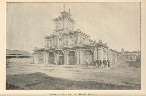 FMIB 36667 Exterior of the Fish Market, 1893