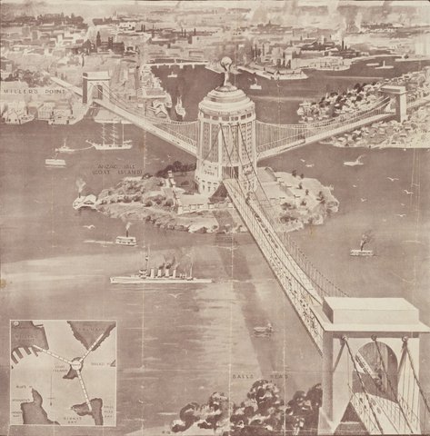 Ernest Stowe Proposed Sydney Harbour Bridge, 1922