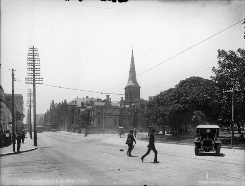 Elizabeth Street and Supreme Court, Sydney from The Powerhouse Museum Collection, c. 1900