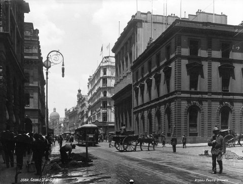 George Street at GPO, Sydney from The Powerhouse Museum Collection, c. 1900