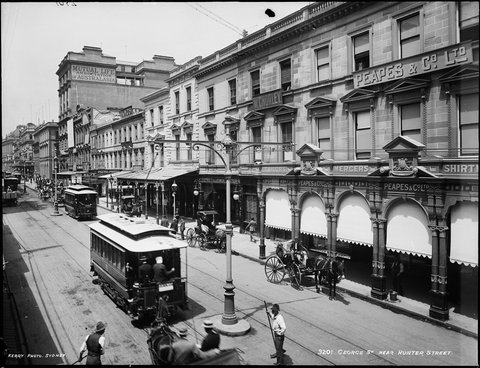 George Street near Hunter Street, Sydney from The Powerhouse Museum Collection, c. 1900