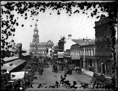 Sydney Markets, York Street, Sydney from The Powerhouse Museum Collection, c. 1900