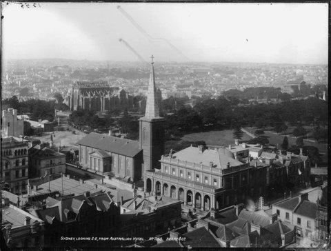 Sydney, looking south-east, from Australian Hotel from The Powerhouse Museum Collection, c. 1900
