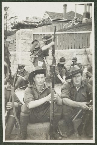 Rest at Bondi 16 mile route march South Head, c. 1861