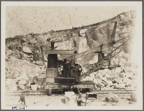 Stanley, S.B. Purves - photographs of the quarry at Moruya used for construction of the Sydney Harbour Bridge, 1925-1927, 1925–27