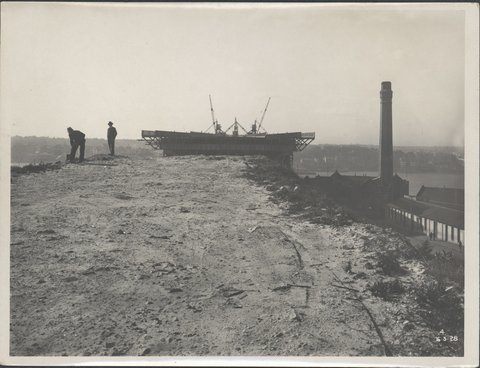 Approach to the northern platform of the Sydney Harbour Bridge, 1928