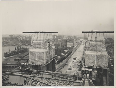 Southern approach to the Harbour Bridge, 1932