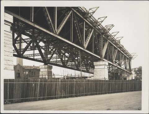 Construction of Span One and Two of the Sydney Harbour Bridge, 1927
