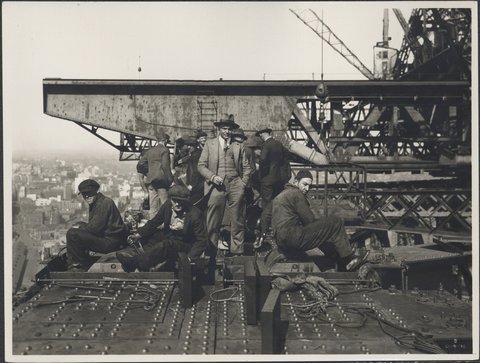 View from the top of the Sydney Harbour Bridge, 1930