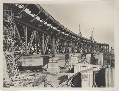 Northern approach of Sydney Harbour Bridge, 1928