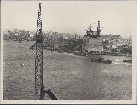 From the northern abutment of Sydney Harbour Bridge, 1928