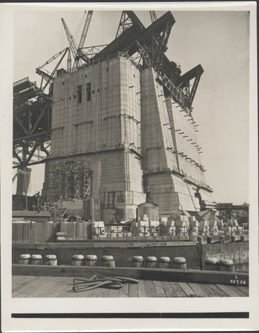 Northern abutment for the Sydney Harbour Bridge, 1928