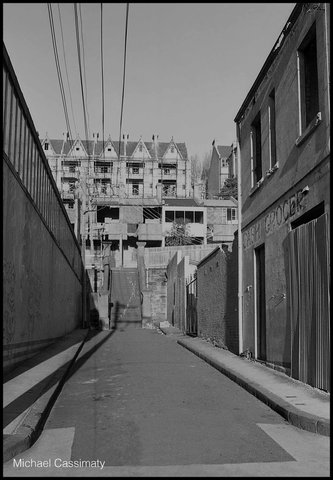 Hills Stairs and Sydney Place, Woolloomooloo Looking east towards Brougham Street, 1975