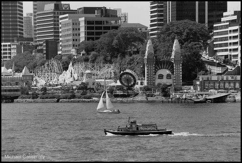 View of Luna Park from Dawes Point, 1975