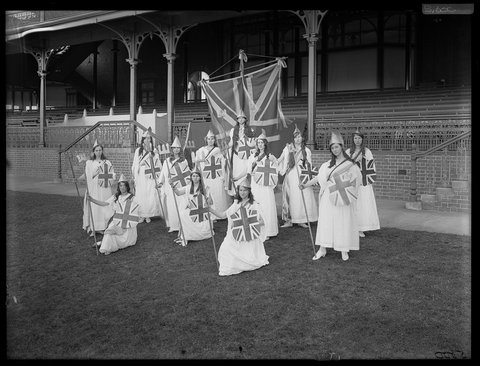 England - Childrens patriotic display, Sydney Cricket Ground, Sydney NSW, 1914