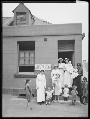 Bourke St Baby Clinic - exterior view. Alexandria, NSW, c. 1914