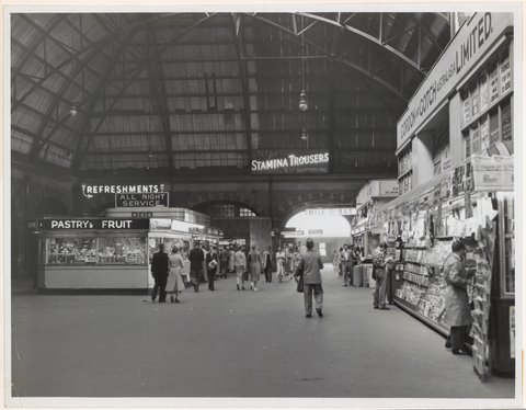Interior Central Railway station concourse, Sydney, c. 1958