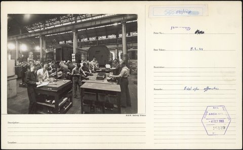 Apprentices being trained at the Carriage Works at the Eveleigh Workshops, c. 1942