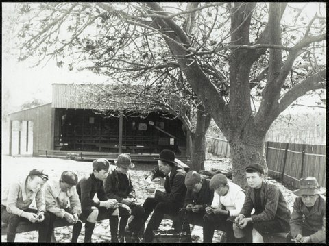 Carlingford Public School - pruning lesson, c. 1910