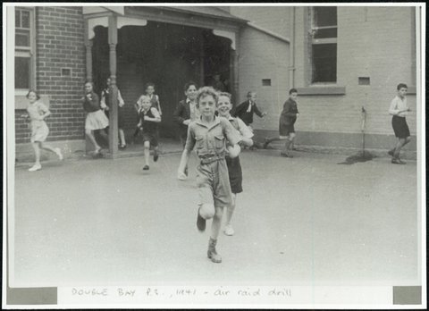 Double Bay Public School - Air raid drill, c. 1941