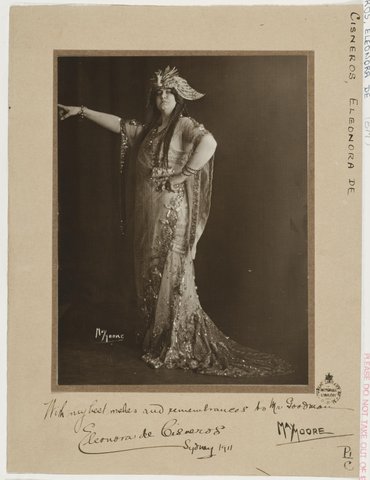 Eleonora de Cisneros, American contralto, as Amneris in Aida, Sydney, 1911 - May Moore