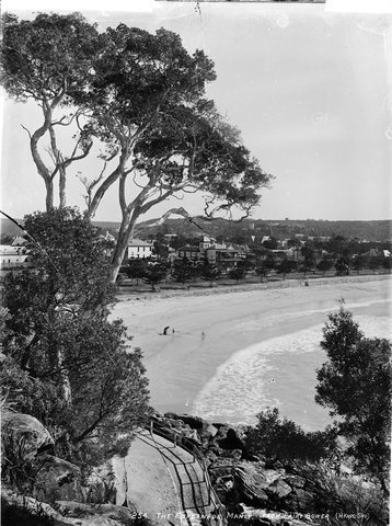 The Esplanade, Manly, from Fairy Bower, c. 1900