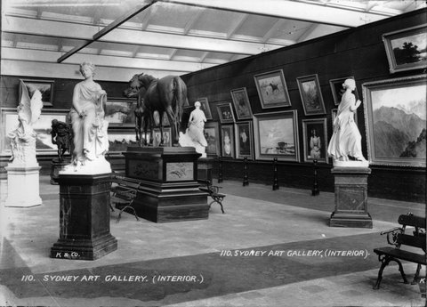 Sydney Art Gallery (interior), c. 1900