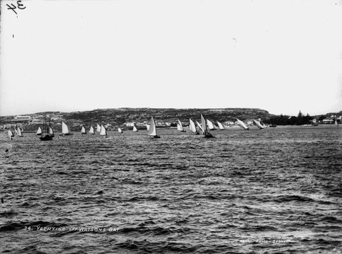 Yachting off Watsons Bay, c. 1900