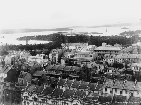 Sydney Harbour from Australia Hotel, c. 1900