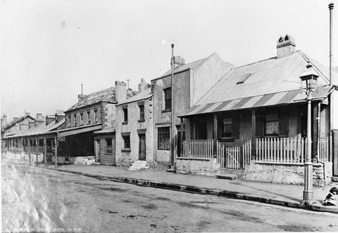 Princes Street looking south, The Rocks, c. 1900