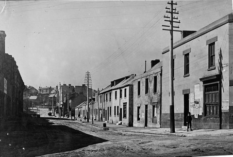 Windmill Street, The Rocks, c. 1900