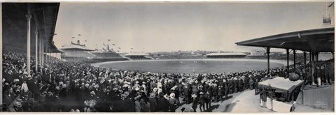 Panorama of Test Cricket at the Sydney Cricket Ground, 1903 - by Melvin Vaniman