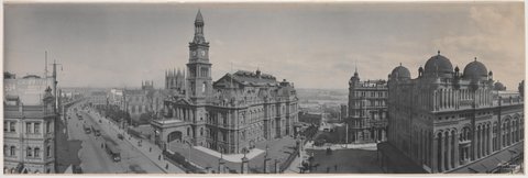 Panorama of Sydney Town Hall and Queen Victoria Building, 1904 - by Melvin Vaniman