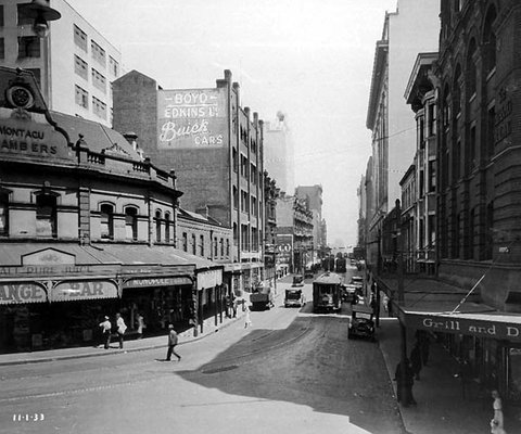 Elizabeth street cnr Hunter, 1933