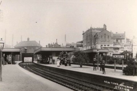 Newtown station 1914, c. 1914
