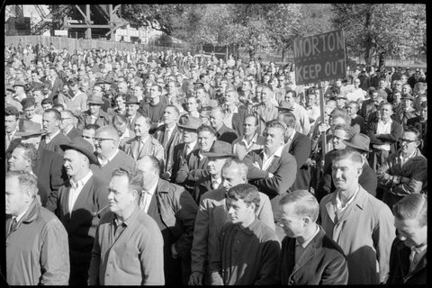 Trade Union meeting and rally in Hyde Park, Sydney, NSW 6, 1966