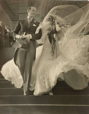 Musical stars Madge Elliott and Cyril Ritchard's wedding Photograph by Sam Hood, 1935