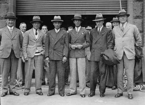 Three Japanese tennis players 1932 in Sydney