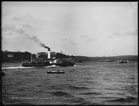 Manly paddle steamer ferry FAIRLIGHT circa 1885, c. 1885