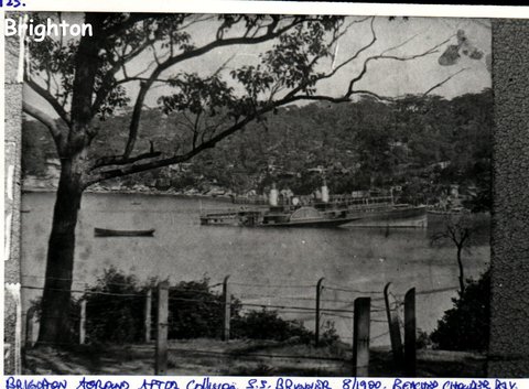 Sydney Ferry BRIGHTON aground Clifton Gardens 1900