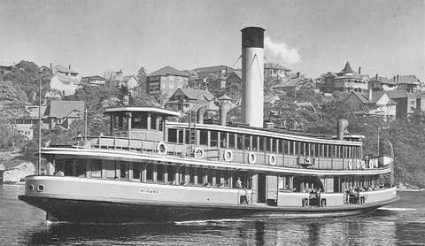 Sydney Ferry KIRAWA Mosman Bay early 1950s