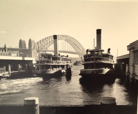 Sydney Ferries KUBU and KANANGRA at CIRCULAR QUAY 1951