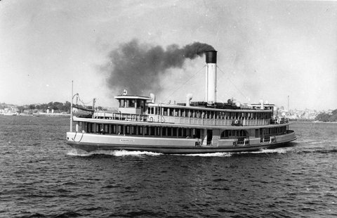 Sydney steam ferry KANANGRA early 1950s