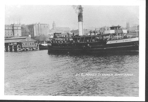 Sydney Ferry BINNGARRA Circular Quay 1920s