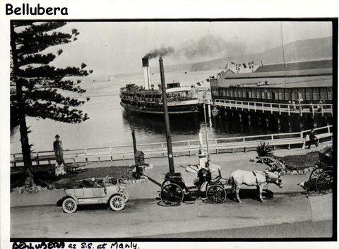 Sydney Ferry BELLUBERA at Manly Wharf, 1910–20